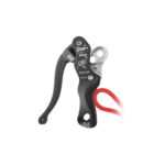 Descensor negro DOUBLE STOP PLUS con sistema antipánico para cuerdas estáticas de 9 a 12 mm