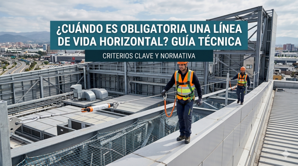 ¿Cuándo es obligatoria una línea de vida horizontal en trabajos en altura? Guía técnica