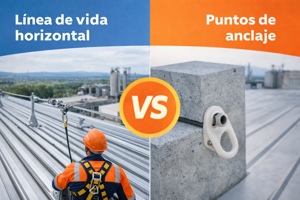 lineas de vida vs puntos de anclaje